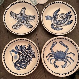 Rare Diane Allen Blue Delft “Come Dream With Me….” Authentic Stoneware Set12 pcs